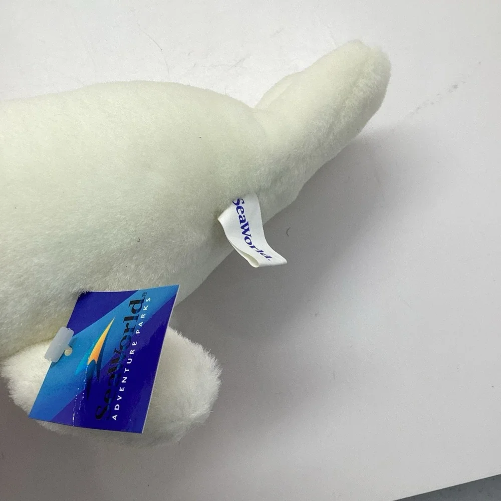 Sea World Stuffed Animal Plush White Seal Pup Tags 8 3/4" New‎ Old Stock - Picture 6 of 6
